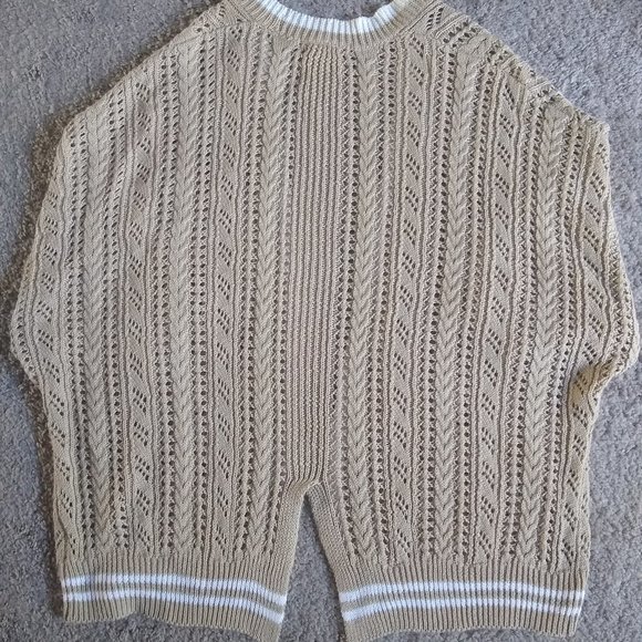 RETRO-ology Cardigan, Tan, Size M - Picture 4 of 7